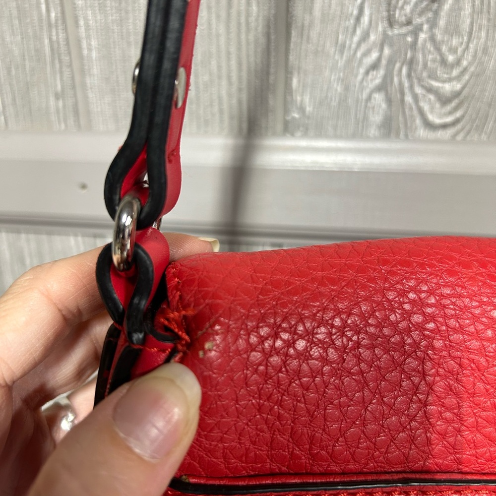 Nine West Red Crossbody Bag Good Usable Condition - Picture 5 of 17